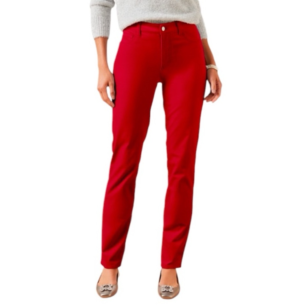 Talbots Red Velvet Straight Leg Pants (Christmas Festive Holiday Valentines)